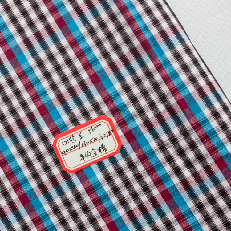 Skygen 100% cotton yarn dyed shirt tartan plaid cotton fabric check fabric wholesale gingham fabrics in Guangzhou
