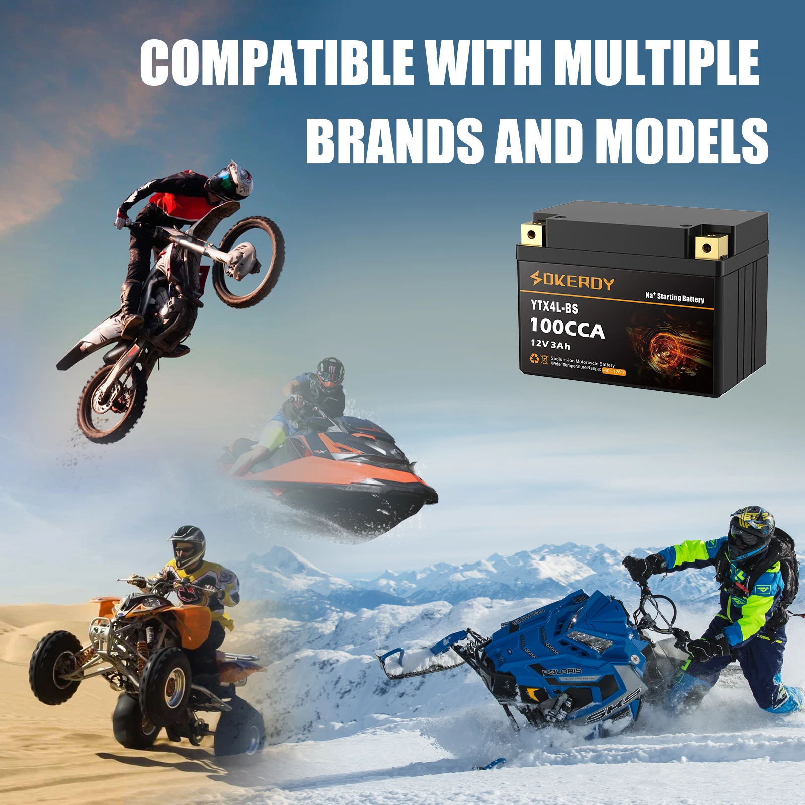 Sodium-ion Car Starting Battery Na-ion BMS 12 Volt 100CCA Custom Sodium Ion Battery Energy Storage Battery Pack