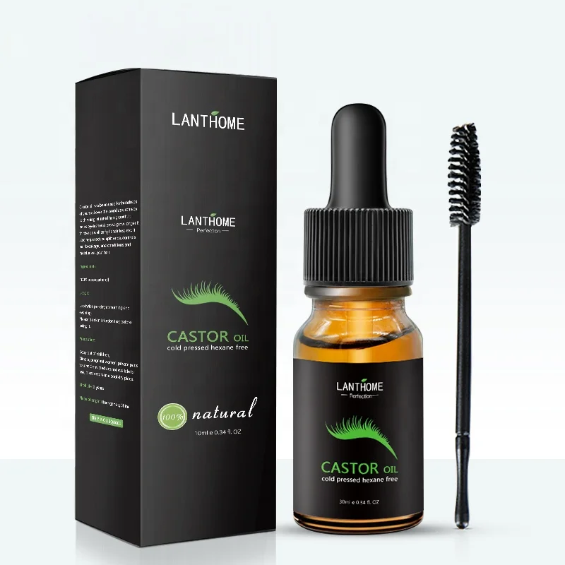 Органическое холоднопрессованное гидрогенное черное касторовое масло для роста ресниц волос по лучшей оптовой цене