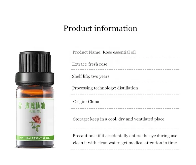 Pure Natural Rose Oil For Body Massage Skin And Hair Care Aromatherapy Rose Essential Oil Set Private Label