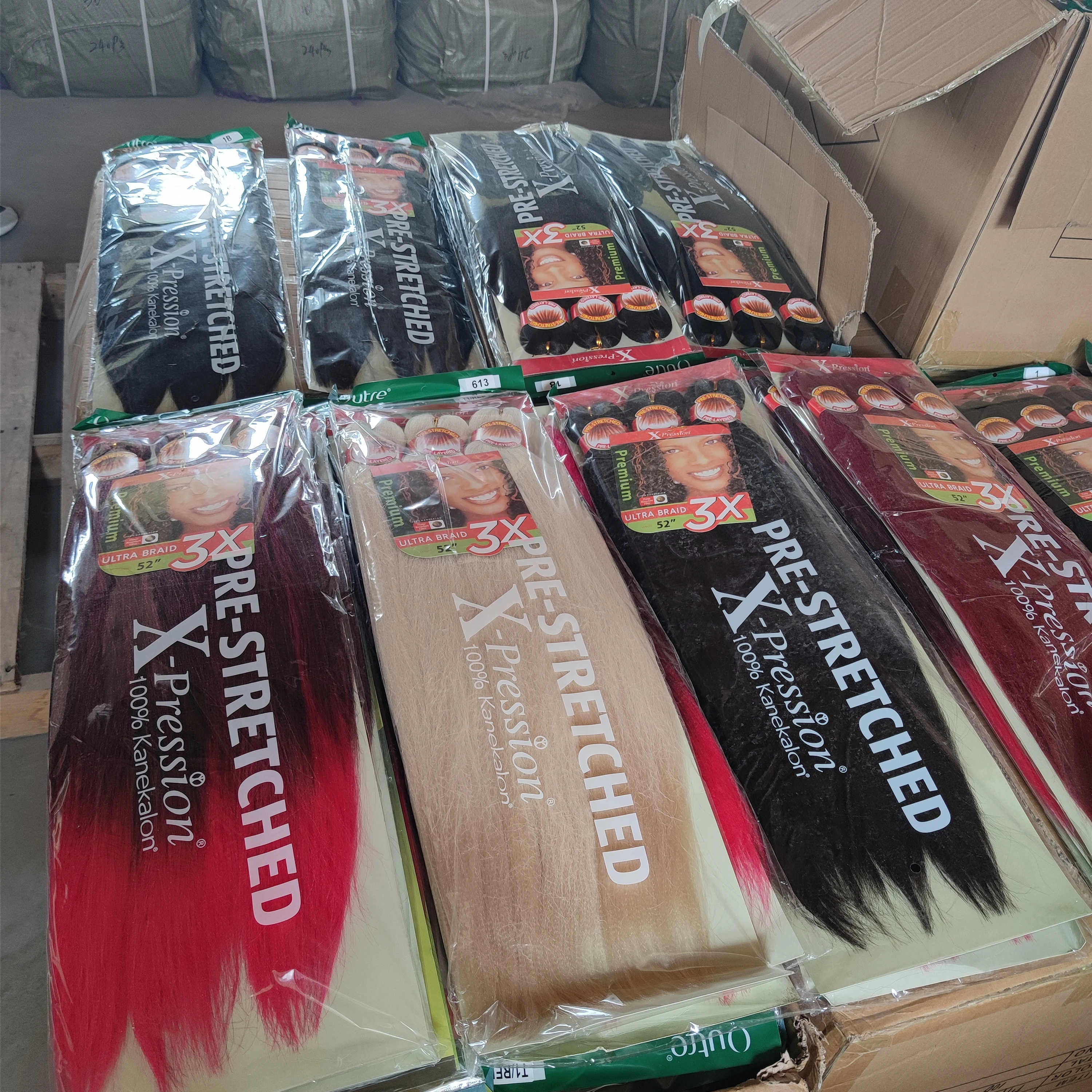 New color Pre Stretched Ez Braids X pression Synthetic 52inch  Pre stretched Easy Braiding Hair Extensions