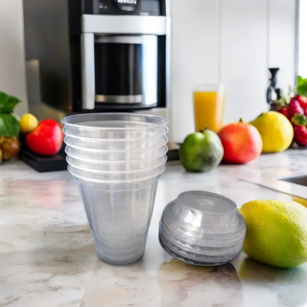 Take Away Bubble Milk Tea Hard Cups Clear Beverage Cups Custom Injection Frosted PP Plastic Single Wall Disposable Carton 180ml