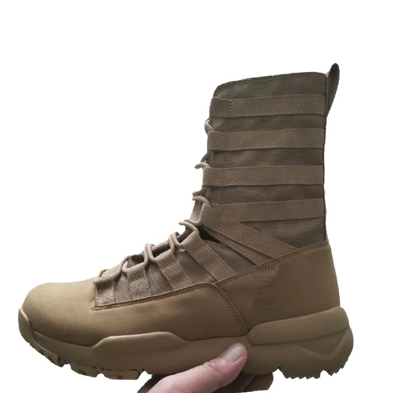 Black  and khaki Tactical boots Leather Outdoor Shoes Tactical Ankle Combat Hiking Riding Woman  Boots
