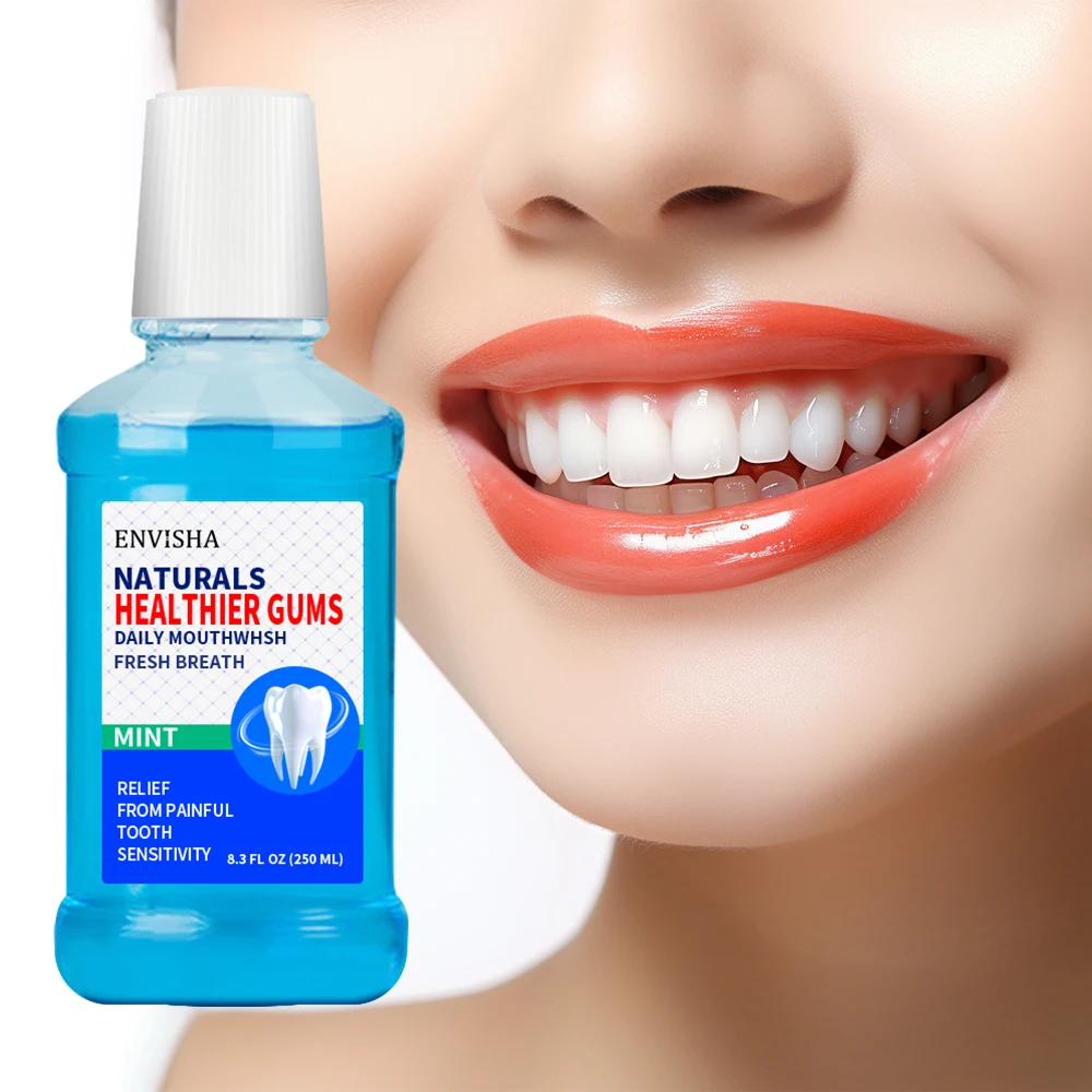 Wholesale Alcohol Free Blue Mint Flavor Deep Clean Mouthwash Mouth Strengthens Teeth Fresh Breath Mouthwash