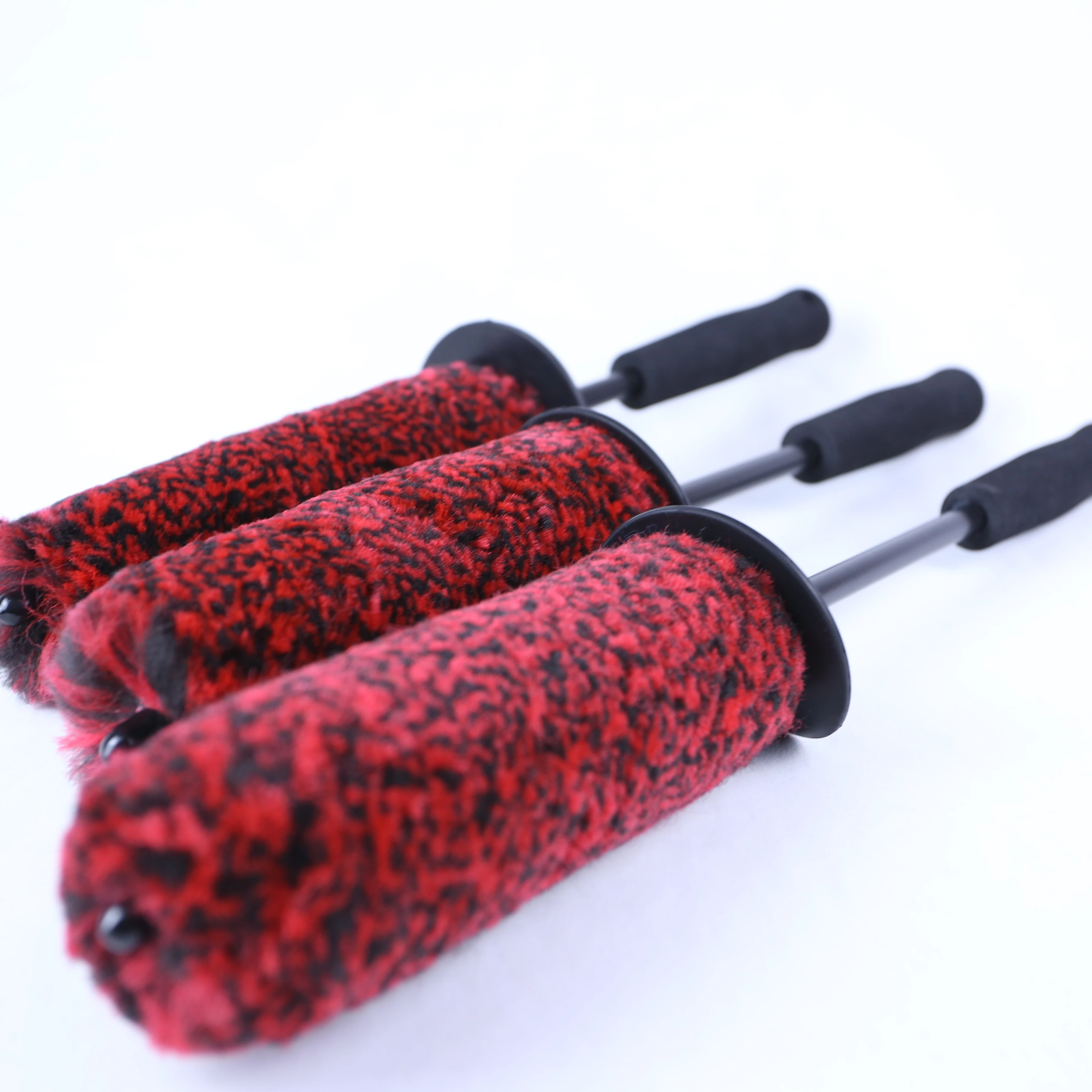 Microfiber wheel brush car wash bended wheel brush car care microfiber wheel brush