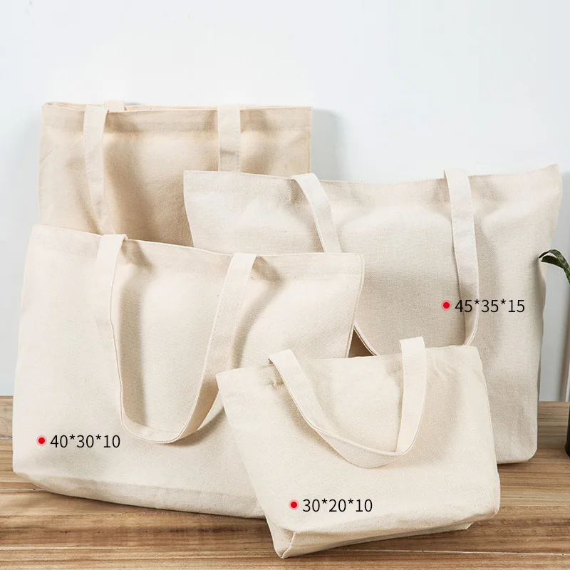 Canvas Blank hand-painted cotton bag custom portable shopping environmental protection  conference bag printed LOGO