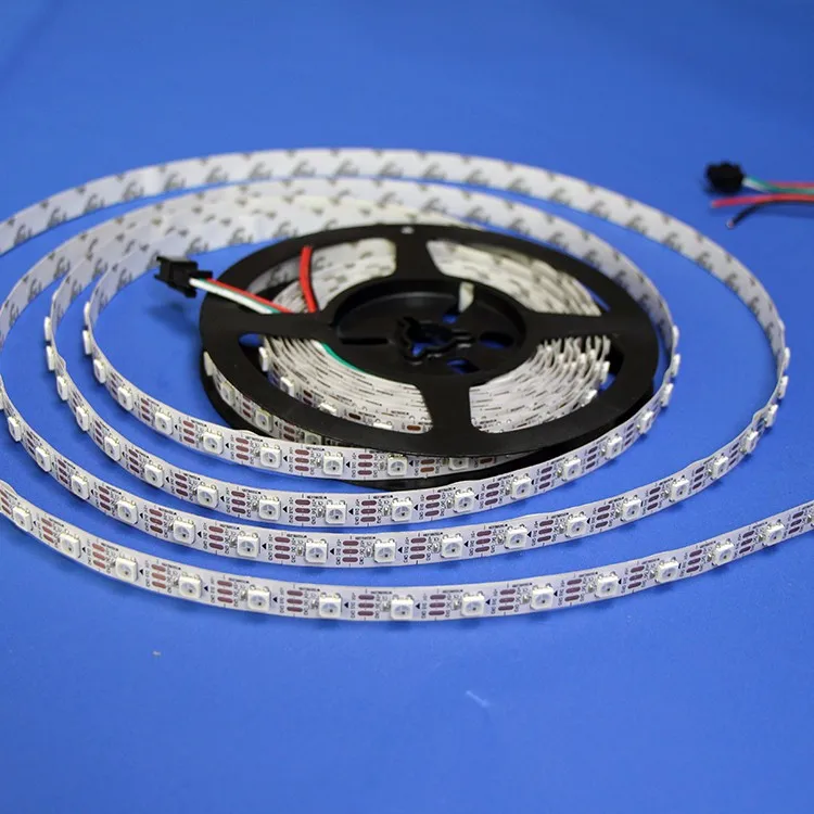 WS2801IC Video effect addressable rgb led pixel strip, 30pcs 5050,DC12V,0.72W, dmx controller strip light