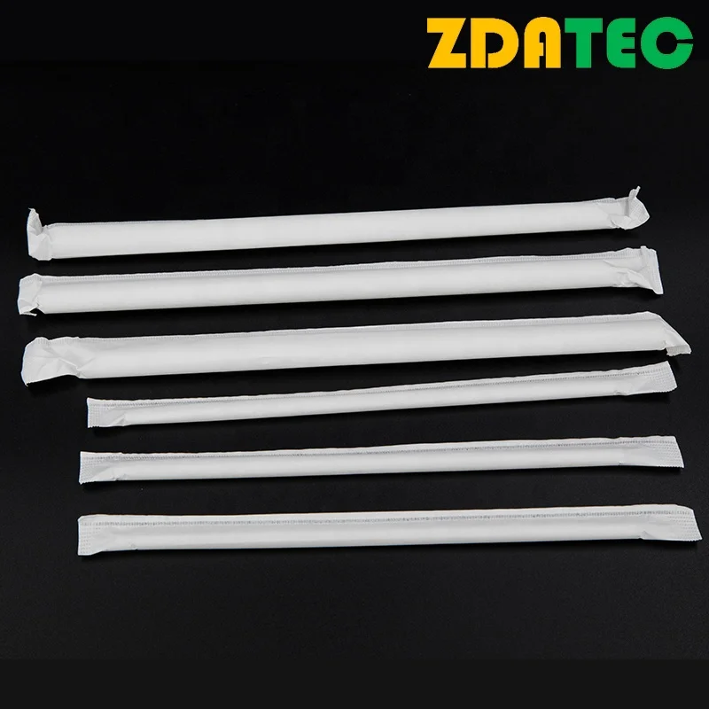 Biodegradable PLA hot drink straw Biodegradable White cold drink Straw Printed Logo customizable