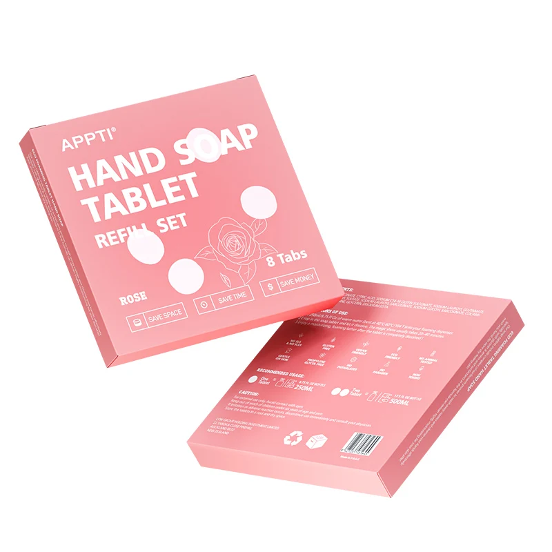 Шипучие таблетки для мытья рук (с ароматом розы) умеренный без раздражения подходит чувствительной кожи легко смыть