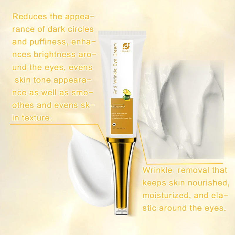 Ze Light Private Label Eye Bag Removal Firming Dark Circles Remover Repair Under Eye Circle Cream Anti Wrinkle Aging Eye Cream