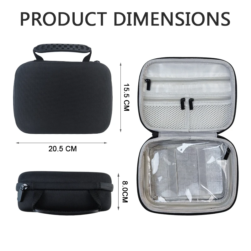 Travel Portable Waterproof Nylon Canvas Transparent PVC Visible Cooler Bag For Medical Supplies