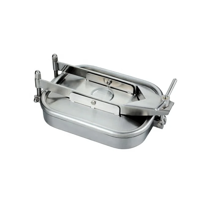sanitary stainless steel square type manhole cover without pressure