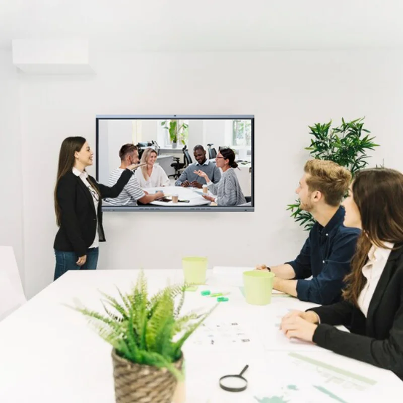 Tacteasy 65inch android smart TV wall mount interactive flat panel for education