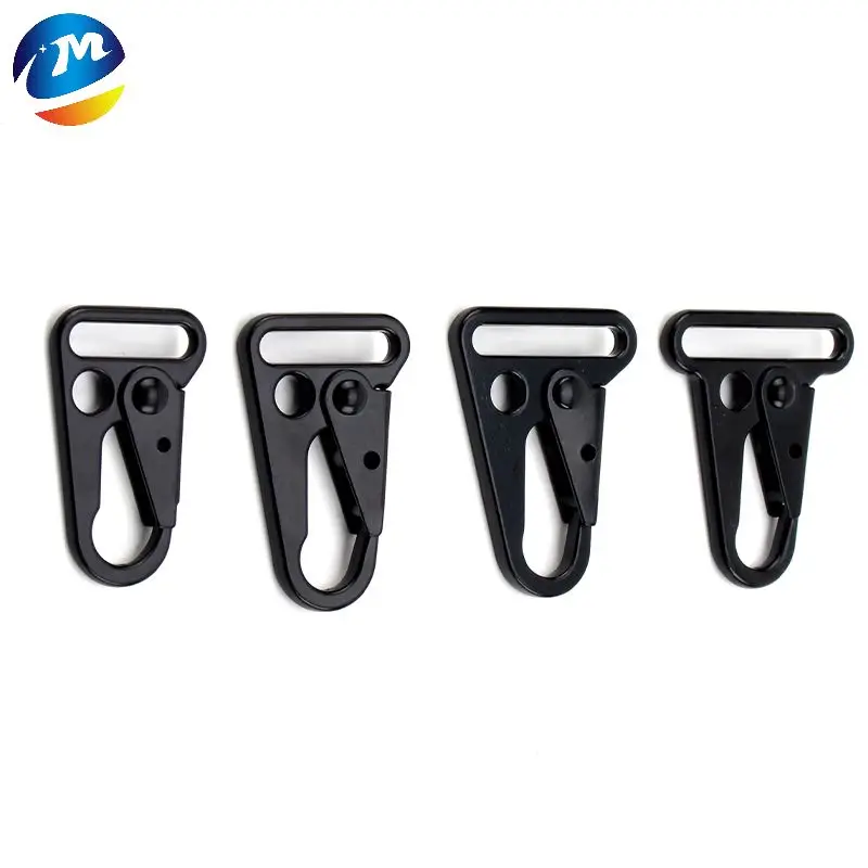 Multi Sizes Metal Snap Clip Black Olecranon Hook High Quality Zinc Alloy Metal Bag Buckle Spring Carabiner Tactical Clasps