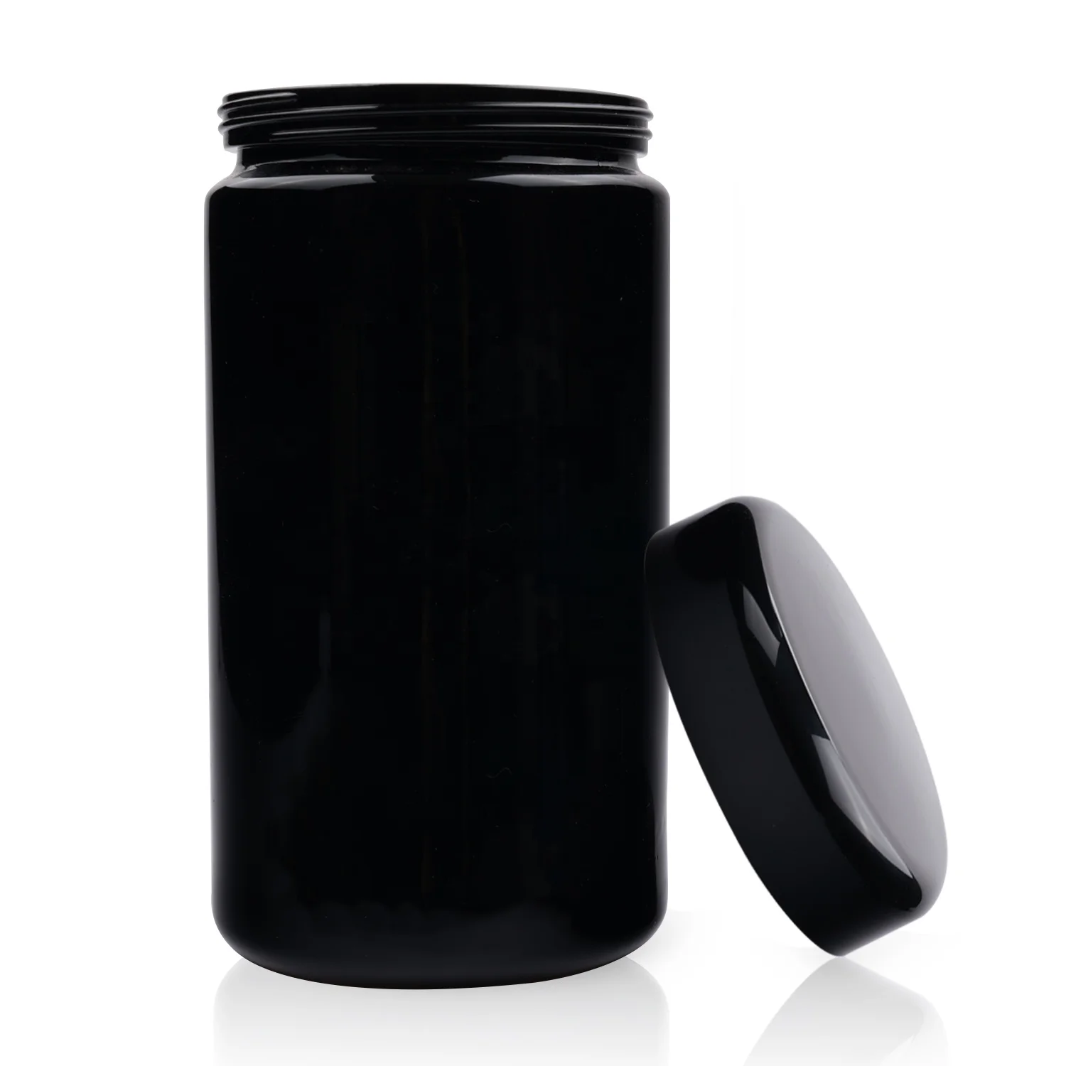 Top Blue black UV glass storage mason jar 50ML with thermometer cover coffee beans container