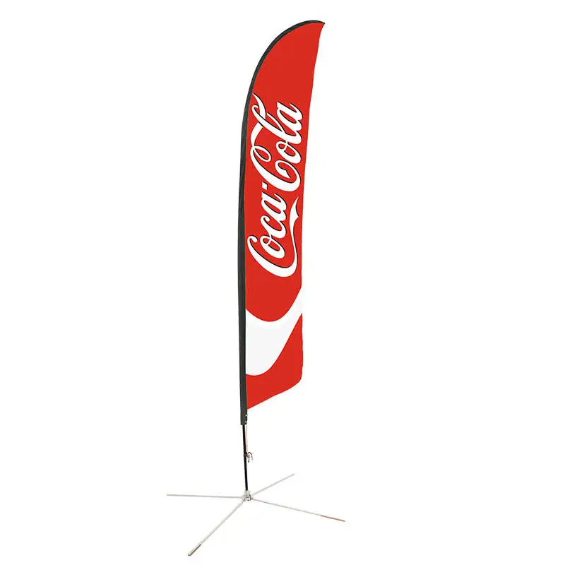 Customized New Product Promotion Feather Double-sided Flag Flying Flags and Banners Custom Advertising Beach Flags