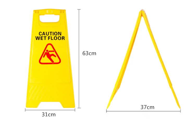 2023 Yellow wet floor caution plastic warning safety wet floor sign board for sale in public
