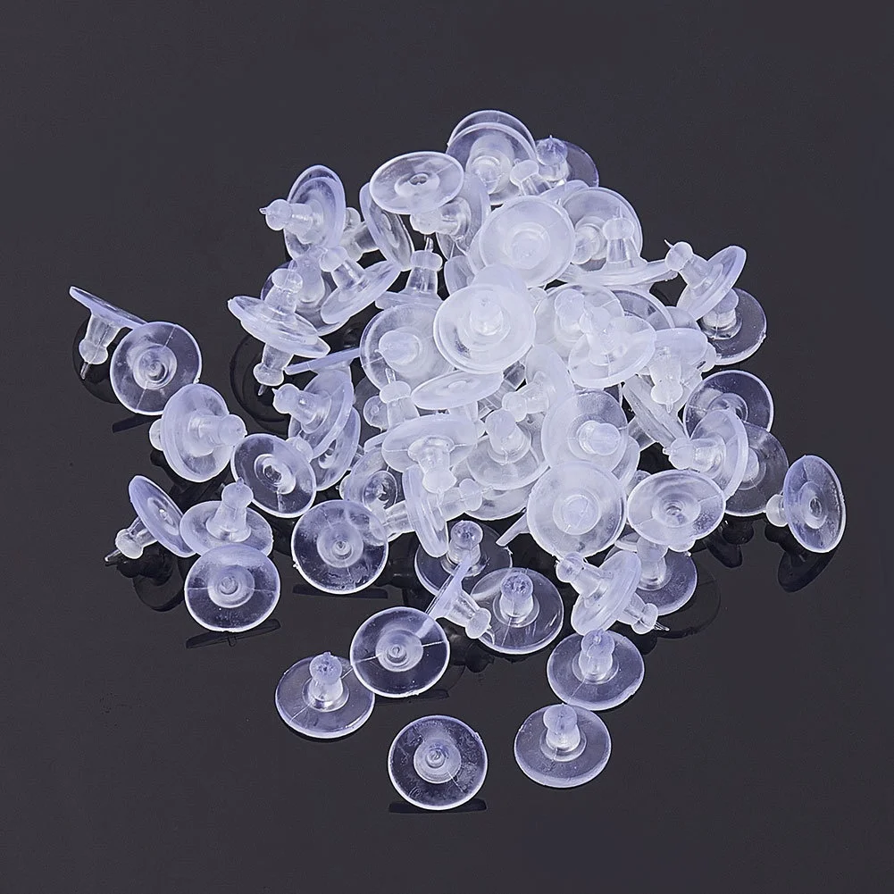 Hot sale Diy ear jewelry accessories plastic rubber silicone transparent earring plug wholesale