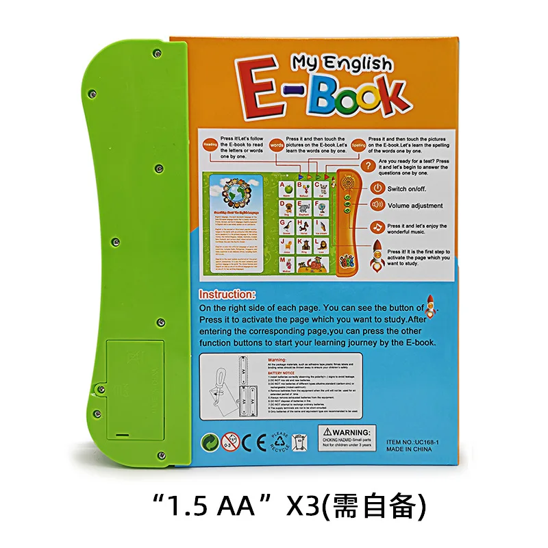 Children Early Learning Interactive Sound Books Preschool English Enlightenment Education E-book Kids Abc Learning Audio Book