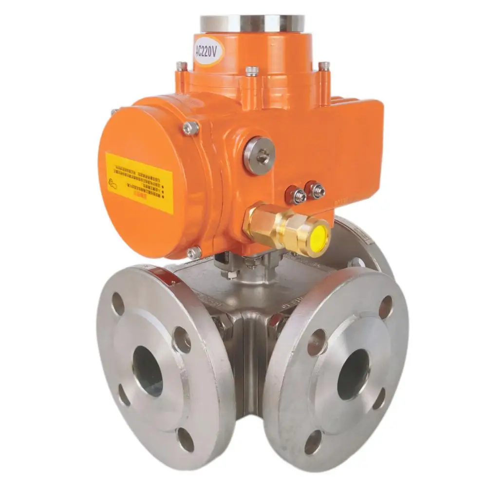 good price explosion proof 3way Ball Valve Control Valve with Electric Actuator