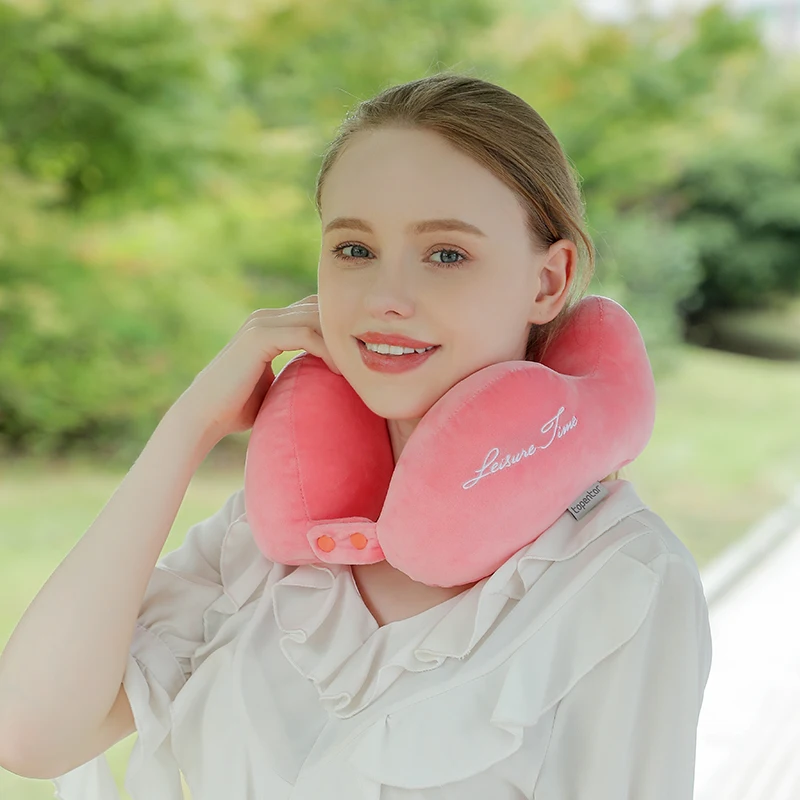 Customized Size U Shape Micro Beads Travel Neck Pillow for Airplanes