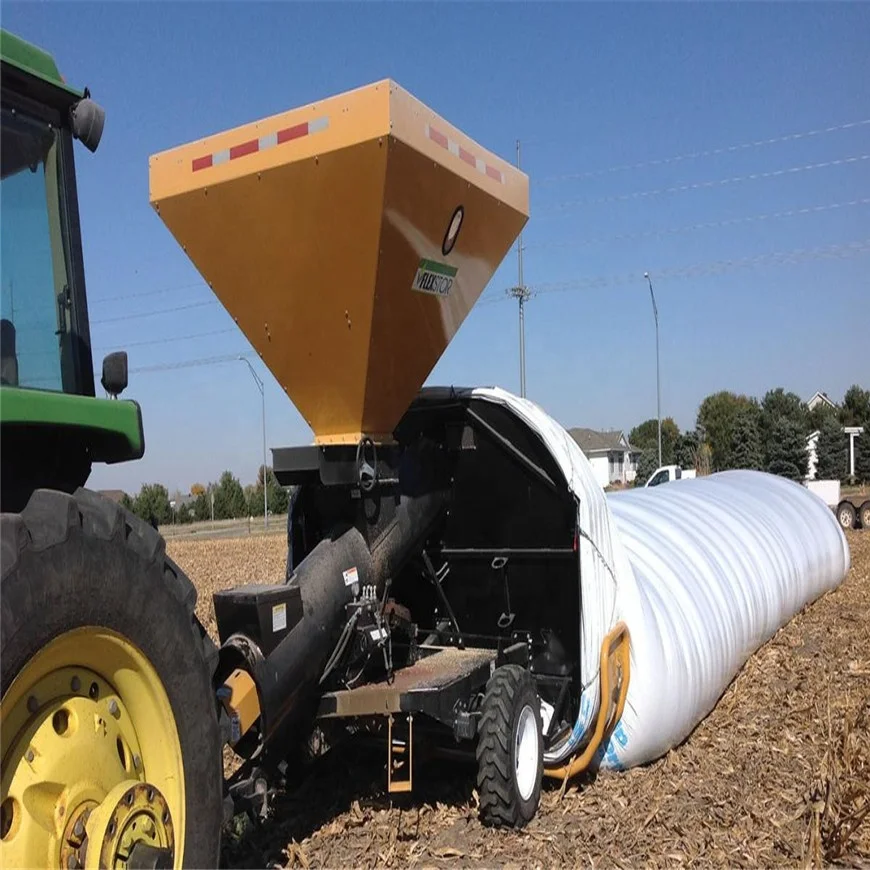 9ft x 75m x 220mic white/black silo bag for storage corn