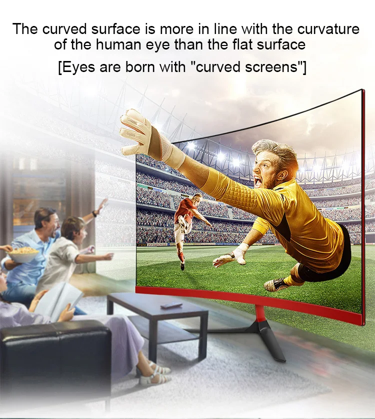 Заводские пользовательские 19 21 5 24 27 32 дюймовые ЖК-мониторы AIWO для офиса 1920*1080 изогнутый плоский светодиодный экран компьютера ПК