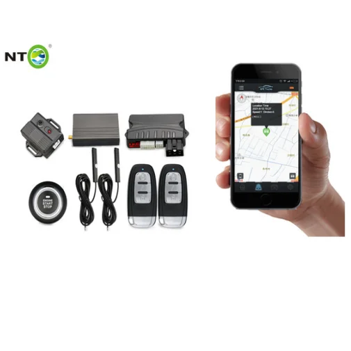 Tracker car alarms Auto Electronics Push star stop button Universal PKE  Vehicle GPS Tracker Alarm System