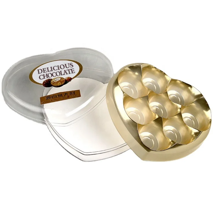 Hot sell  new products Plastic, PVC/PET/PP/PS, etc Chocolate heart-shaped packaging Use Chocolate