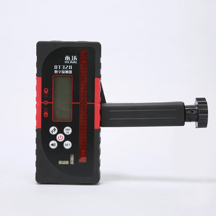 DT320 Professional LCD Digital Display Laser Receiver Height shown for rotary laser