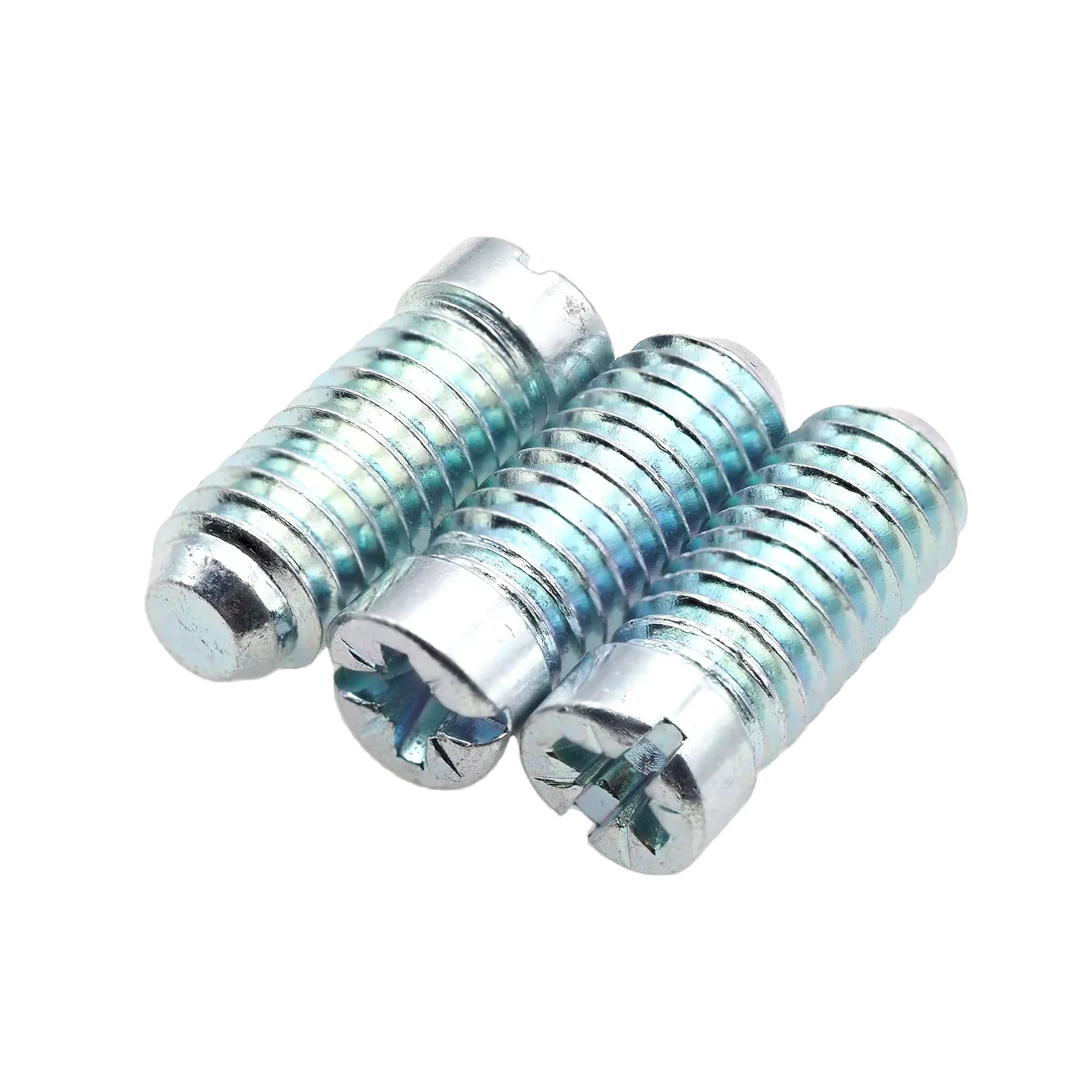 M6X16 PZ2 Slot Flat Head Terminal Screw Zinc Galvanized Carbon Steel with Metric Measurement System