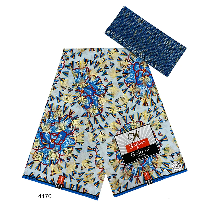 Tissu Wax Africain Real Wax Fabric 6 Yard Cotton Ghana Black Kente Fabric 4+2 yards/piece