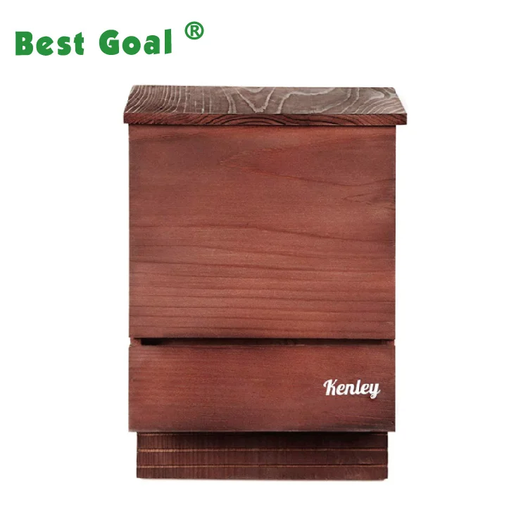 outdoor wooden Bat house Box Shelter with Large Double Chamber Handcrafted