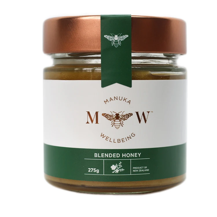 Manukawellbeing - Premium Halal 100% New Zealand Blended Honey - 275 Grams from New Zealand Premium Grade