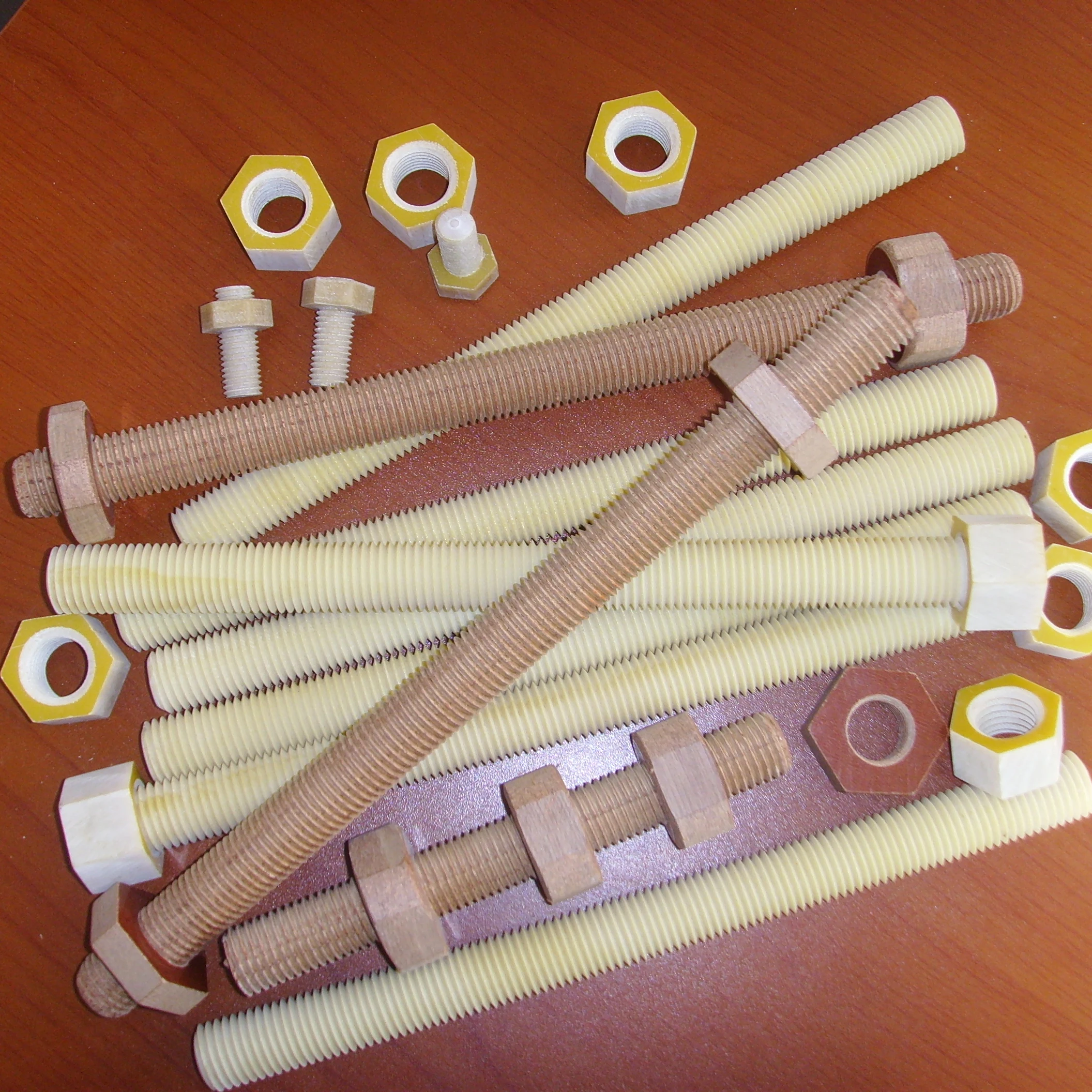 Insulating Epoxy Fiberglass Reinforced Plastic FRP FR4 FR5 G11 G10 Threaded Rod Screw Bolt and Nut