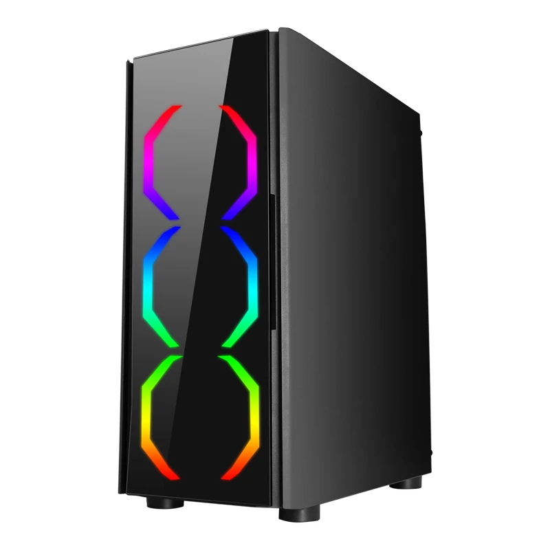  G330 серии G11-330 высокое качество случае игровой компьютер с цветовой моделью RGB ветродвигатель & Рабочий стол из закаленного стекла PC