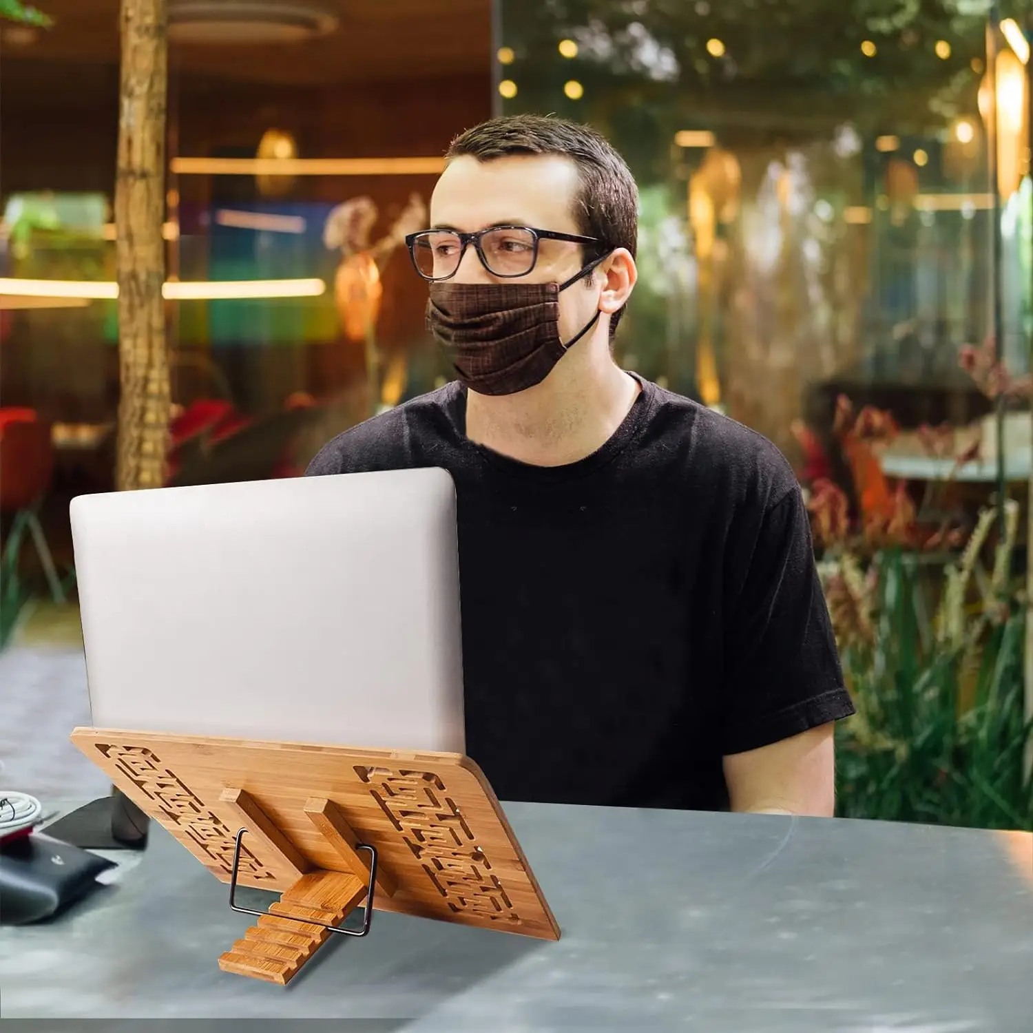 Регулируемая вентиляционная подставка для ноутбука совместимая с MacBook/Air/Pro ноутбуком Dell HP Lenovo Acer и т. д.