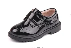 Черная обувь для мальчиков, детский Британский костюм для средней школы, Классическая обувь на весну и осень, детская Студенческая лакированная кожа 65496498