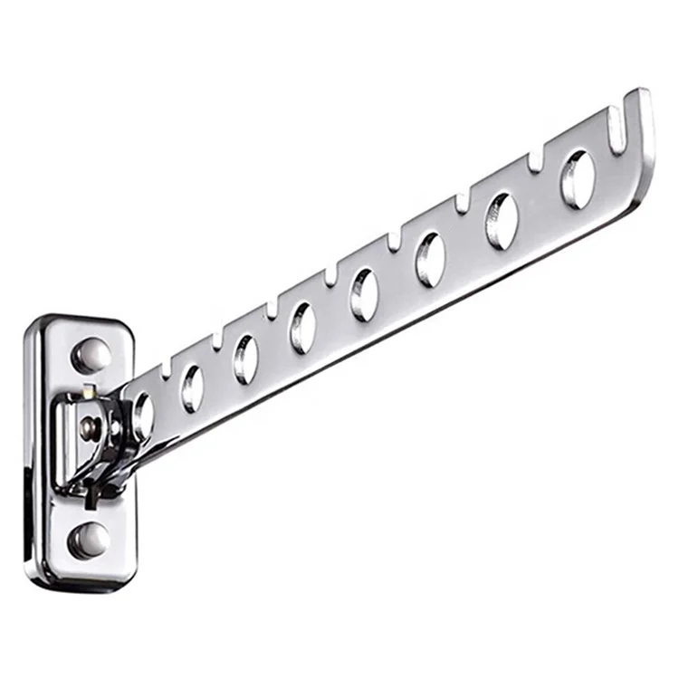 Household Stainless Steel Wall Mounted Folding Clothes Bar Closet Organizers and Storage Clothes Hanger Rack