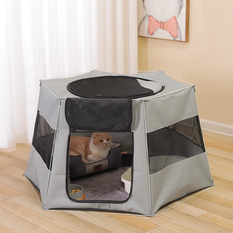 Wholesale pop up foldable playpen cage tent collapsible pet exercise tent portable  Camping Pet Tents