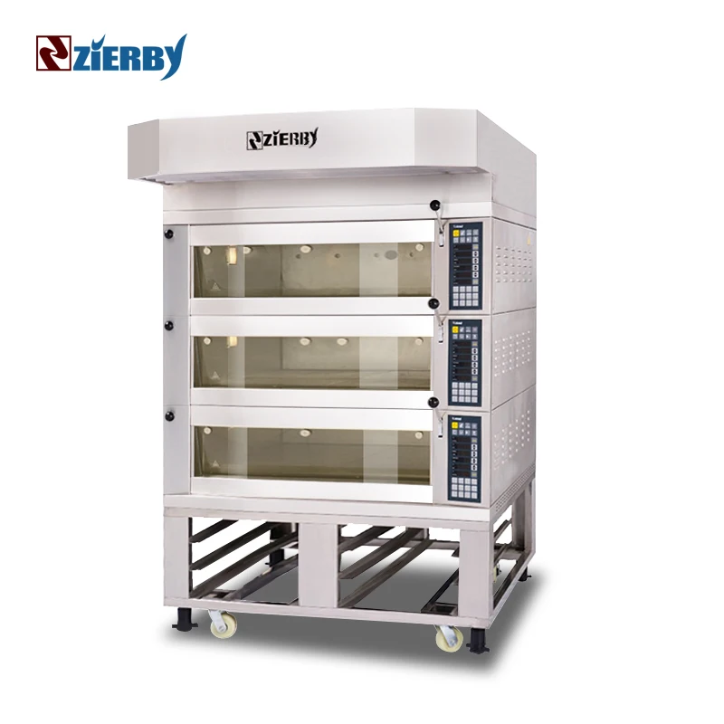 
3 deck 9 tray european bakery baking bread cake smart industrial ovens for baking 