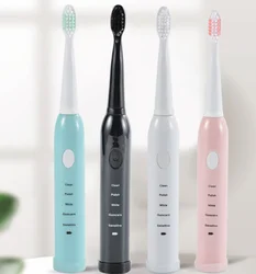 Custom Electronic 5 Modes Laser Sonic Tooth Brush With Head Smart Toothbrushes Wireless Rechargeable 360 Motor Clean