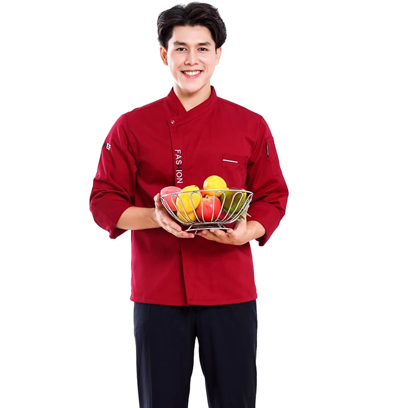 Personalized Customized chef uniform Chef Jacket Hotel Kitchen Restaurant long sleeve