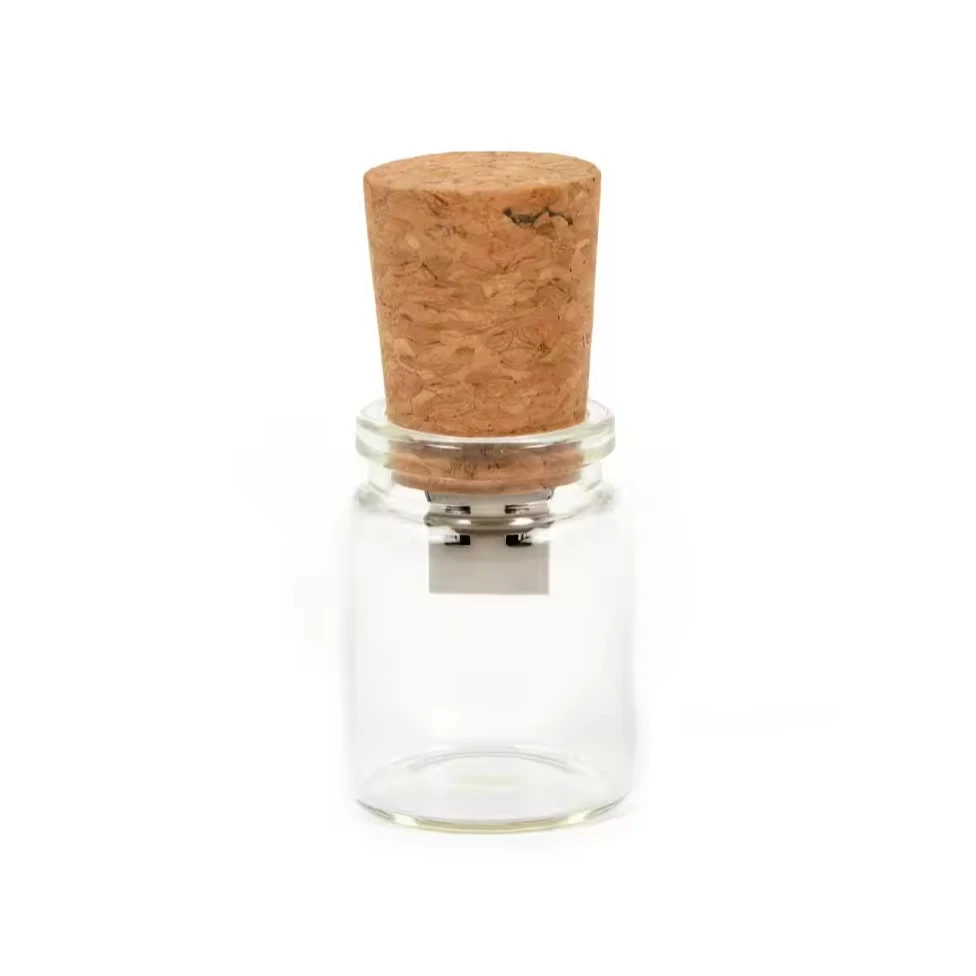 Single Item Message in a Bottle Design Cork Bottle Flash Drive 1-8GB/16GB for Promotional Office Use