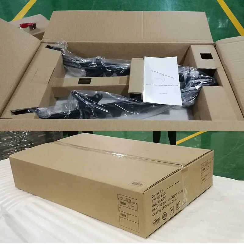 Hot Sale Flexible Adjustable Triple Monitor Mount Monitor Bracket With Aluminum Arms