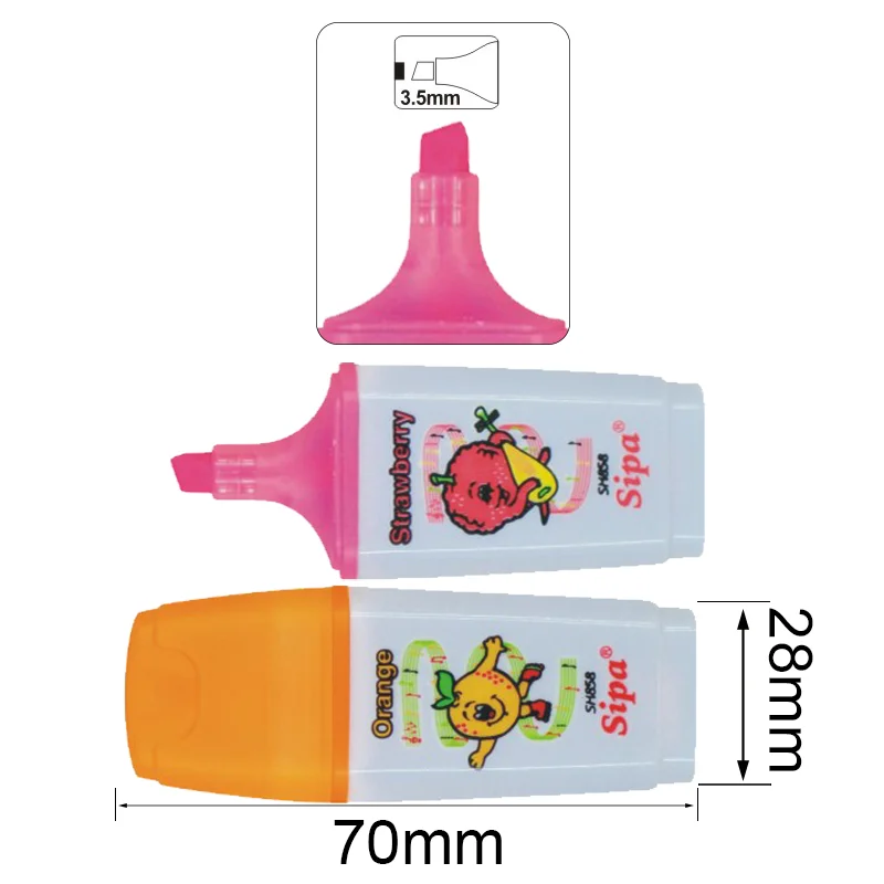 Sipa Mini Size Interesting Shape Non-toxic Highlighter Marker Pens Loose Promotional Markers & Highlighters Marcadores Mini
