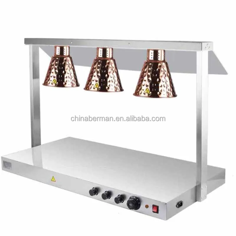 New item hotel black modern electric buffet display food warmer infrared lamp for restaurant