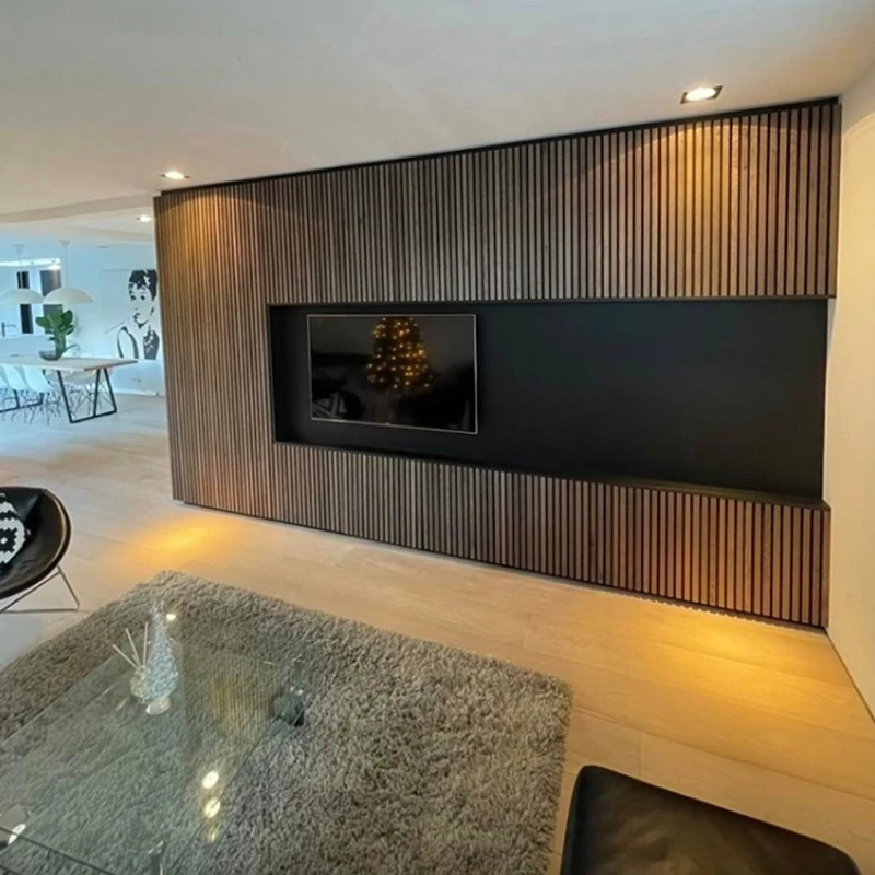 Декоративная акустическая панель, внутренняя Звукопоглощающая деревянная планка, стеновая панель Mdf, акустическая панель, панель Akustik