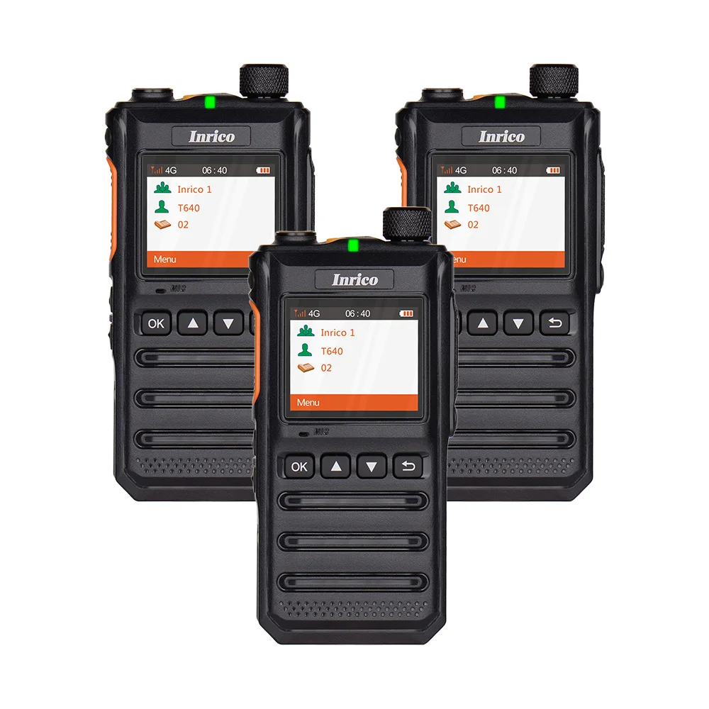 wireless wholesale custom walkie-talkie handheld 2-way radios long distance Inrico  T640 4G PTT support Flashlight