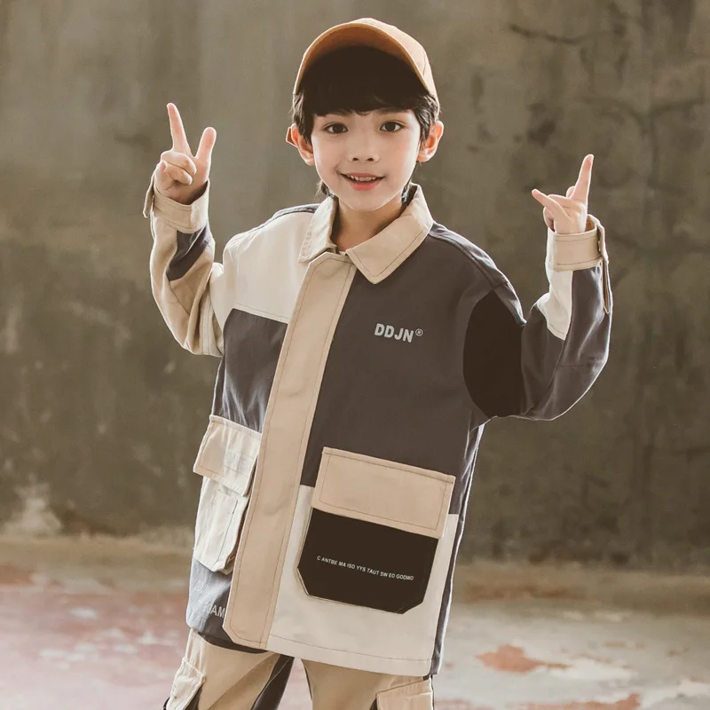 
DRDDJN1908B1235 2019 New Fashion Kids Safari Jackets Autumn Boys Jackets New Design Wholesale Children Jackets 